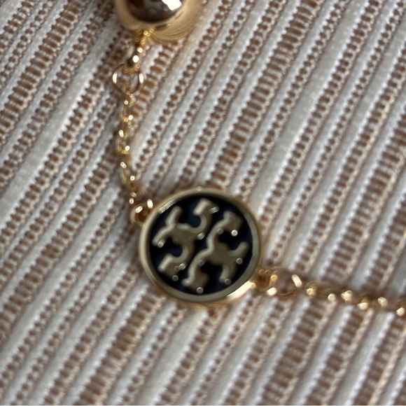 Tory Burch Gold Black Double T Logo Bracelet - Picture 5 of 9